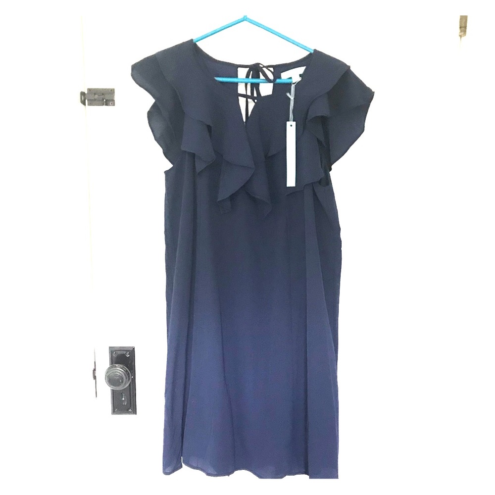 NWT Stitch Fix Blue Ruffle Shift Dress